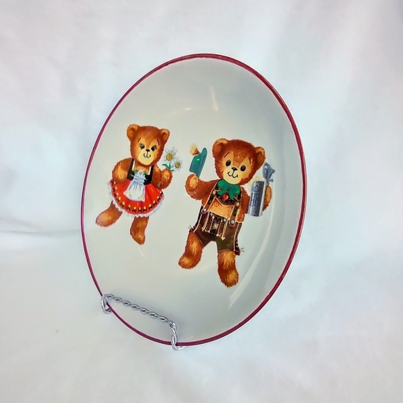 Vintage Reutter Porzellan Bavarian Bears Plate - Picture 6 of 6